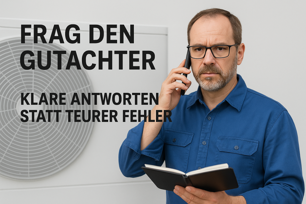 Frag den Gutachter Sachverständiger Lentfer für Wärmepumpen und SHK